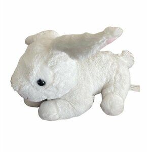 Inter-American 12” plush white bunny rabbit lying down stuffed animal toy Easter